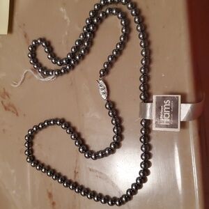 NWT Mallorca grey pearl necklace